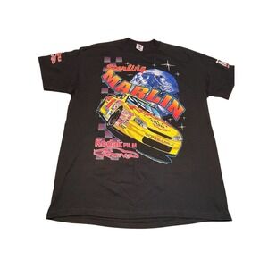 Vintage NASCAR Sterling Marlin Kodak Racing All Over Print T-Shirt 90s Y2K XL
